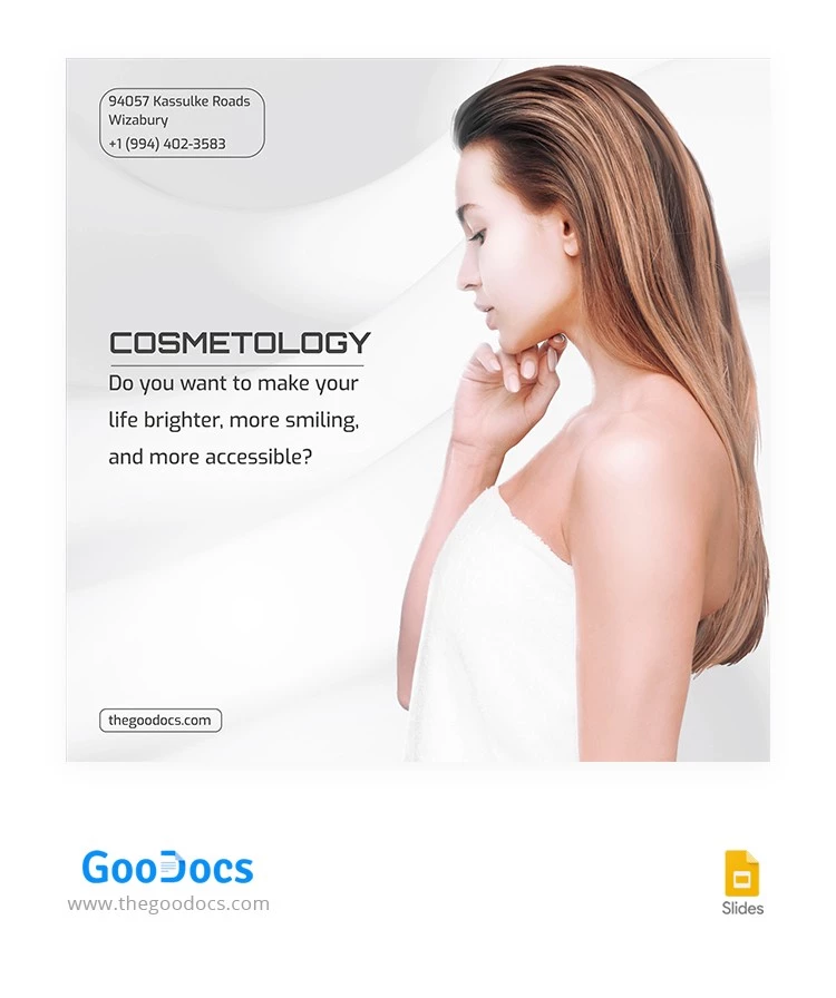 Postagem brilhante do Instagram de Cosmetologia. - free Google Docs Template - 10064390