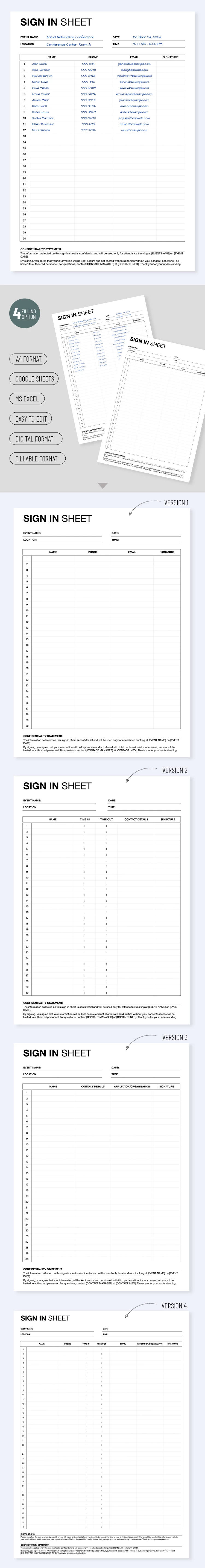 Foglio di firma - free Google Docs Template - 10069492