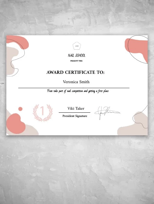 Certificat de récompense Simple - free Google Docs Template - 10061734
