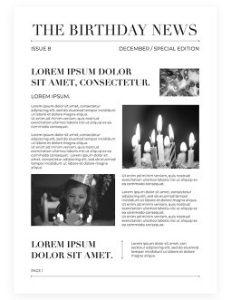 Free Simple Birthday Newspaper Template In Google Docs