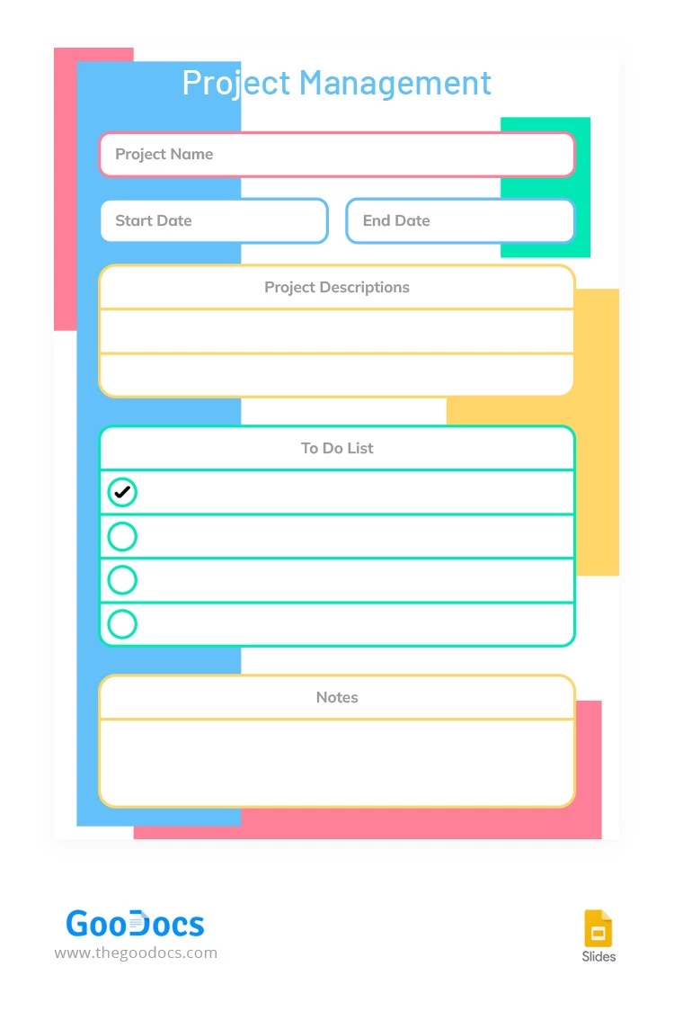Simple Bright Project Management - free Google Docs Template - 10063738