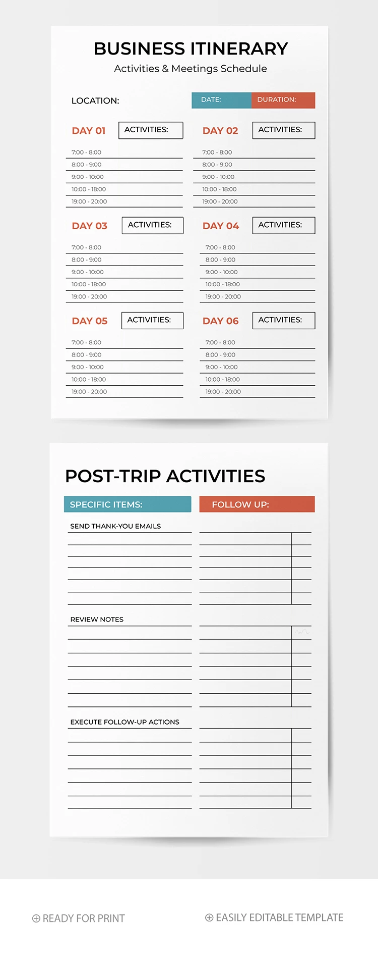 Semplice Itinerario Commerciale - free Google Docs Template - 10068856