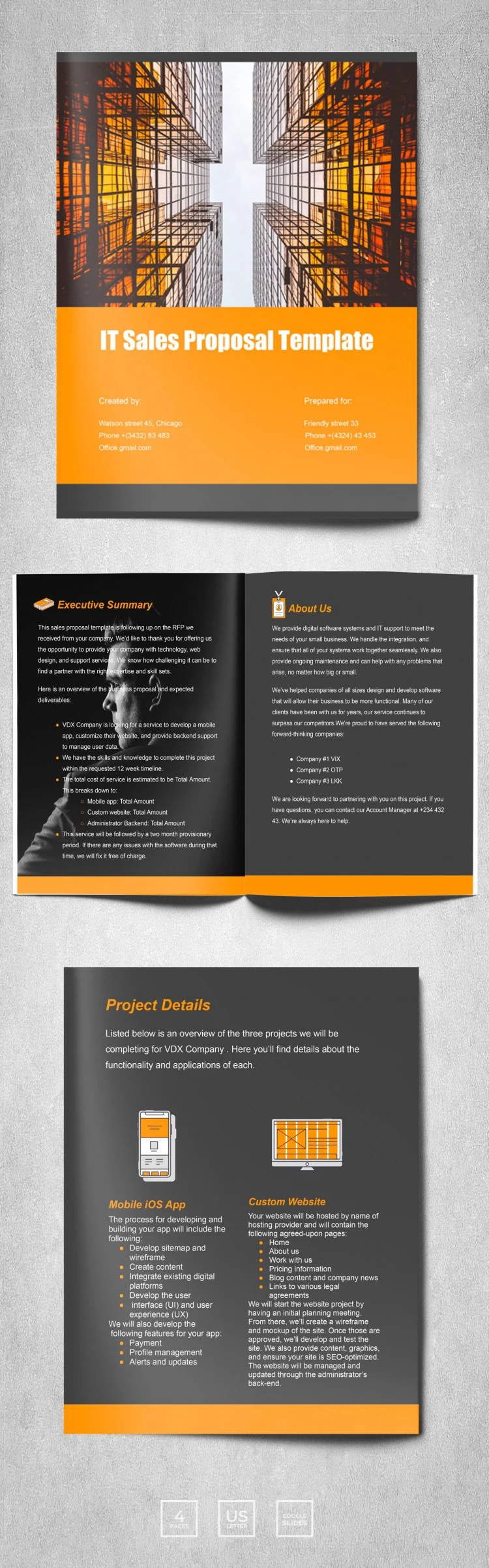 Propuesta de negocio sencilla - free Google Docs Template - 10061872