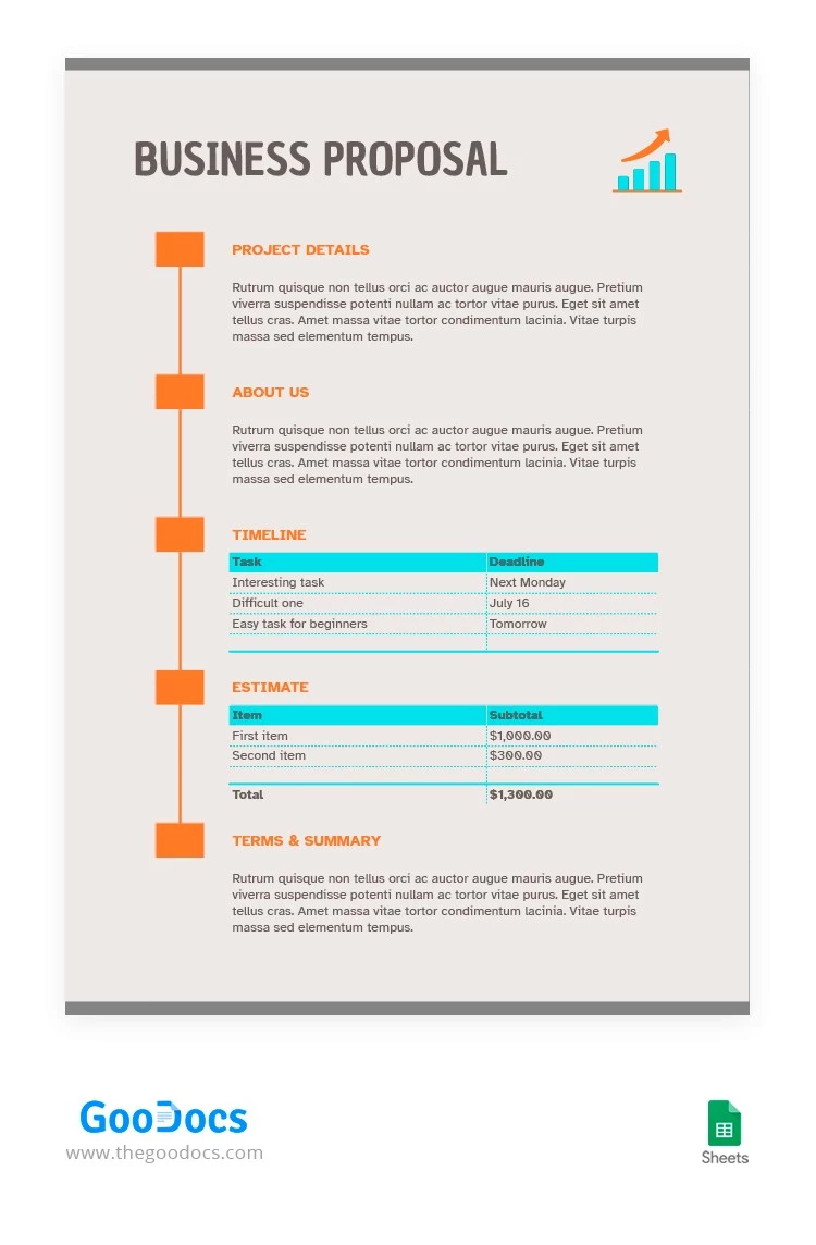 Simple Outline Business Proposal - free Google Docs Template - 10064214