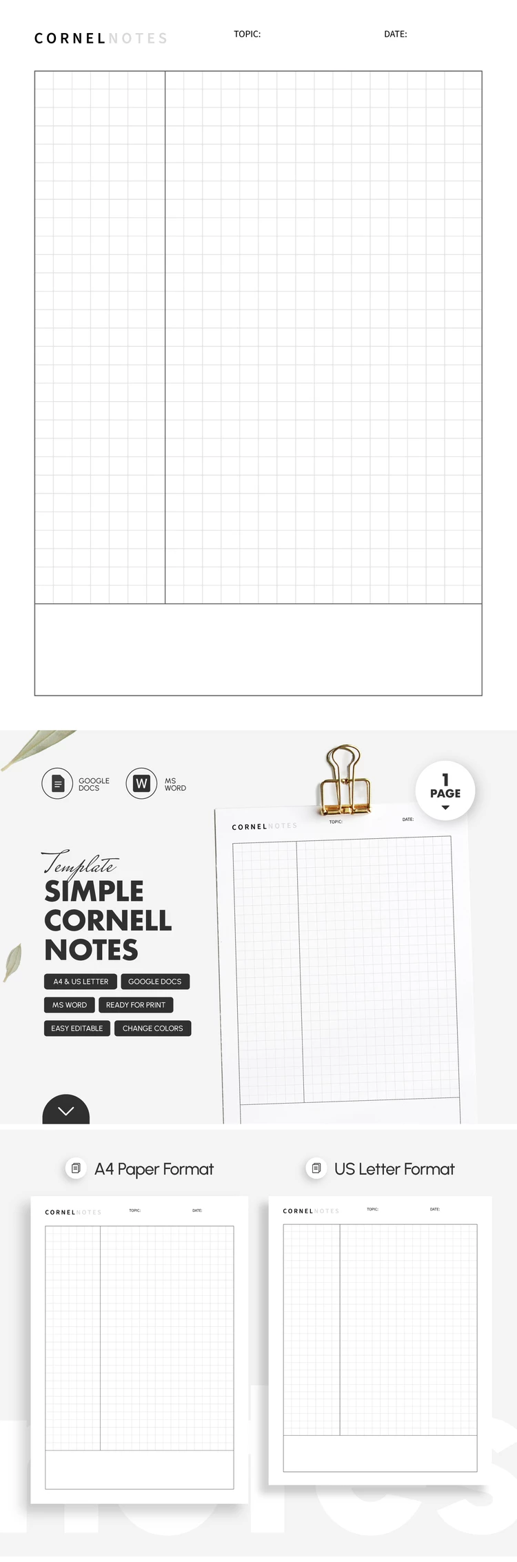 Simple Cornell Notes Template - free Google Docs Template - 10071177 Simple Cornell Notes Template - free Google Docs Template - 10071177