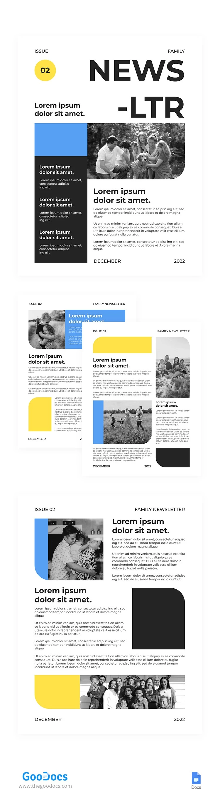 Simple Family Newsletter - free Google Docs Template - 10065219