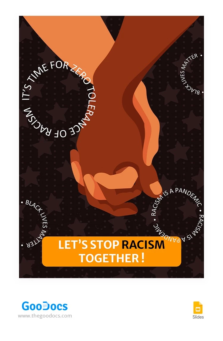 Einfacher Flyer über Rassismus - free Google Docs Template - 10065836
