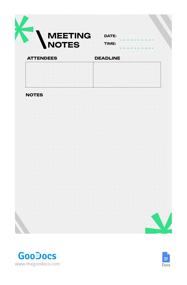 Simple Gray Meeting Note - free Google Docs Template - 10065894