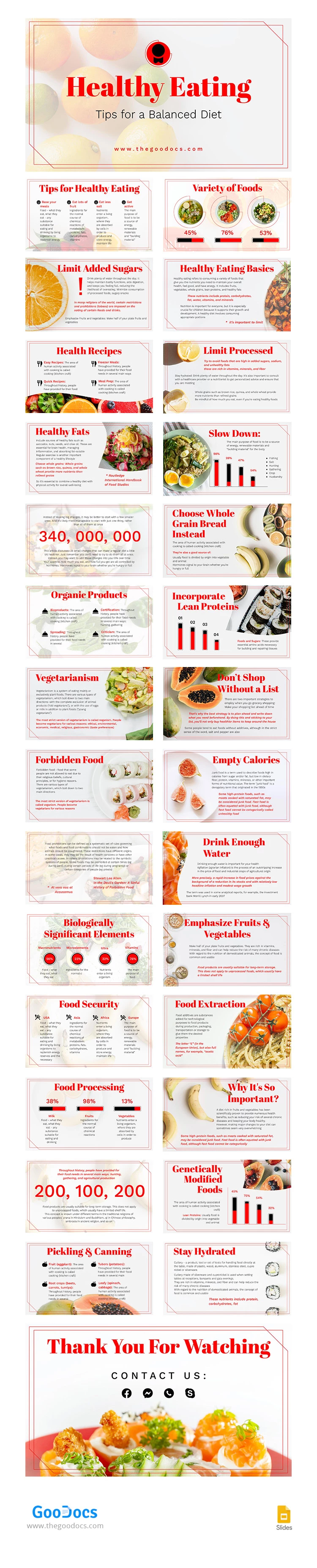 Einfache gesunde Ernährung - free Google Docs Template - 10067419