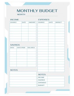 Free Monthly Budget Templates