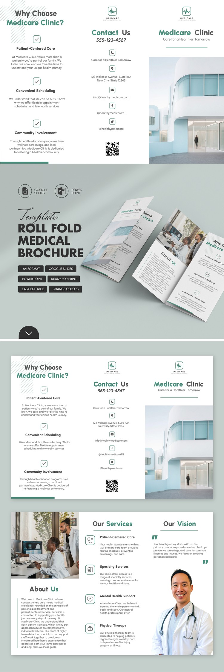 Free Simple Medical Brochure Template in Google Slides and Microsoft ...