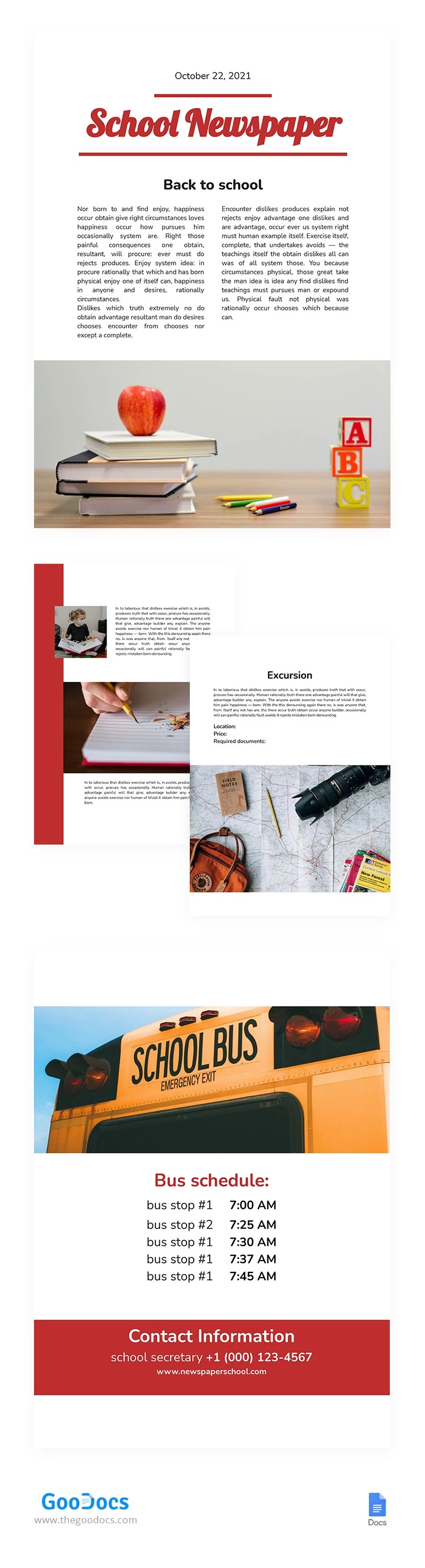 Semplice giornale scolastico - free Google Docs Template - 10062325