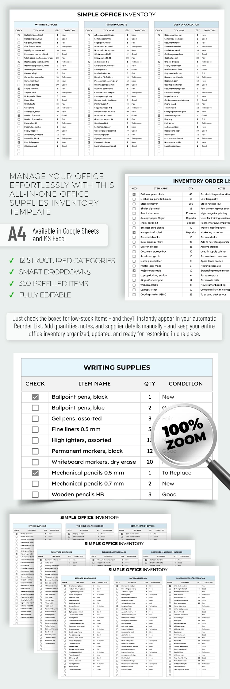 Simple Office Inventory Template for Startups - free Google Docs Template - 10072062