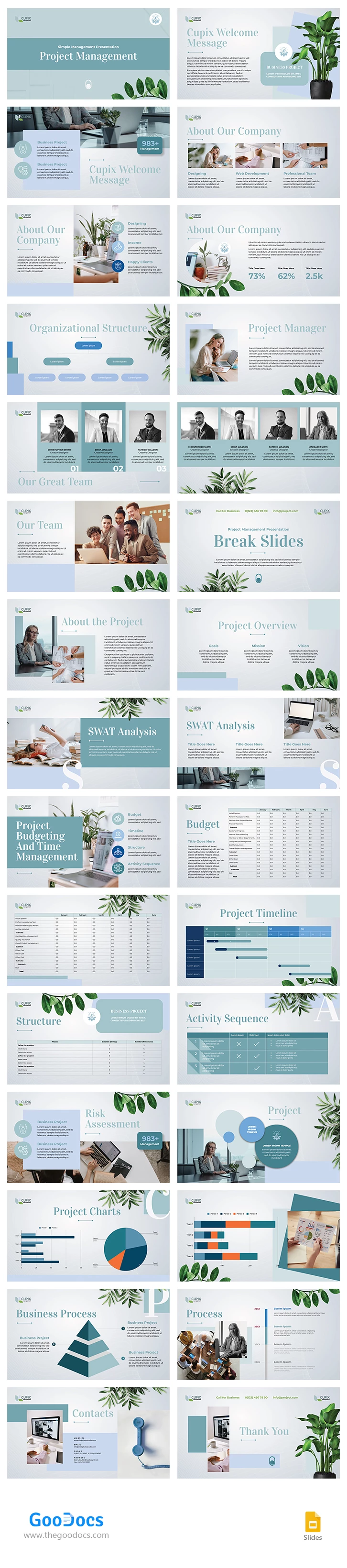 Gestione del progetto semplice ed elegante - free Google Docs Template - 10066740