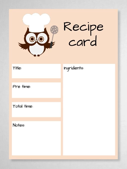 Cartão de Receita Simples - free Google Docs Template - 10061771