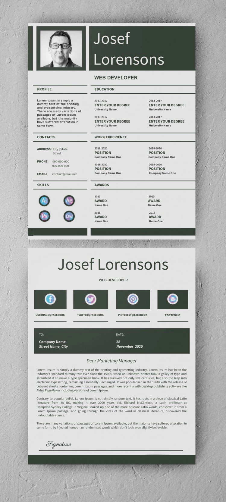 Simple Resume - free Google Docs Template - 10061580