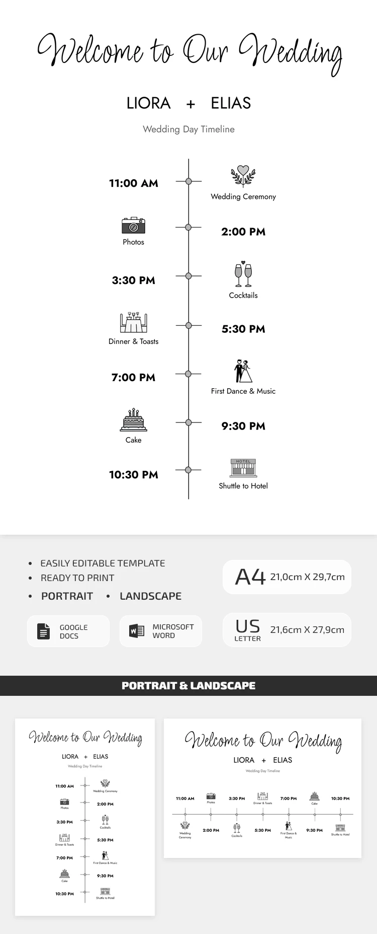 Simple Wedding Day Timeline Template for Couples - free Google Docs Template - 10071391 Simple Wedding Day Timeline Template for Couples - free Google Docs Template - 10071391