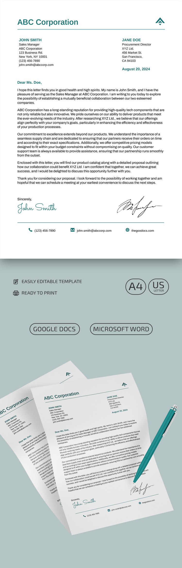 50 Business Letter Templates Pdf Doc Free Premium Letter Of