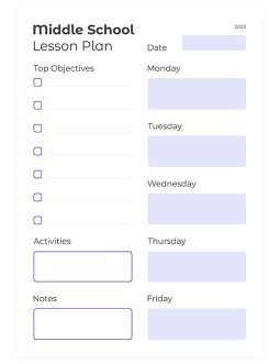 Free Simple Middle School Lesson Plan Template In Google Docs
