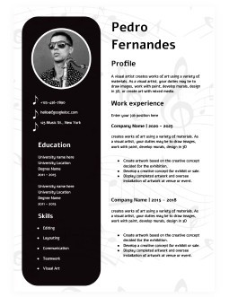 Free Singer CV Template In Google - Singer Cv 159789