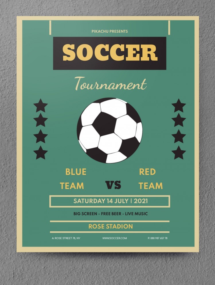 soccer tournament poster ideas