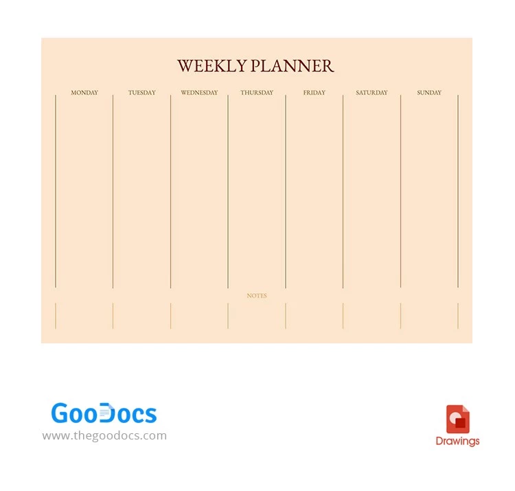 Planejador Semanal Suave - free Google Docs Template - 10062411