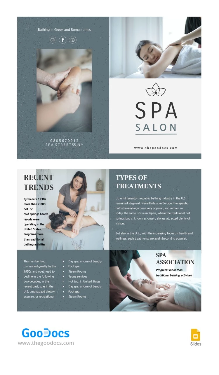 Spa Salon Brochure - free Google Docs Template - 10063994