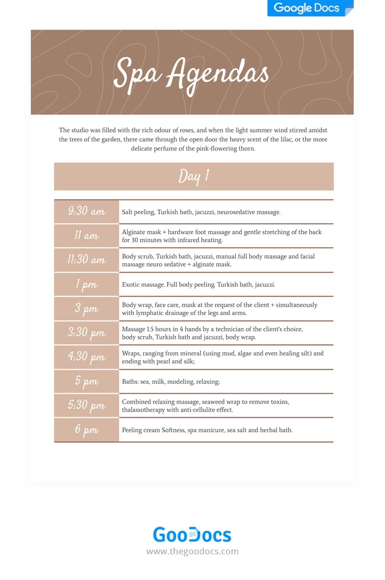 Agenda Elegante de Evento de Pastel - free Google Docs Template - 10066403