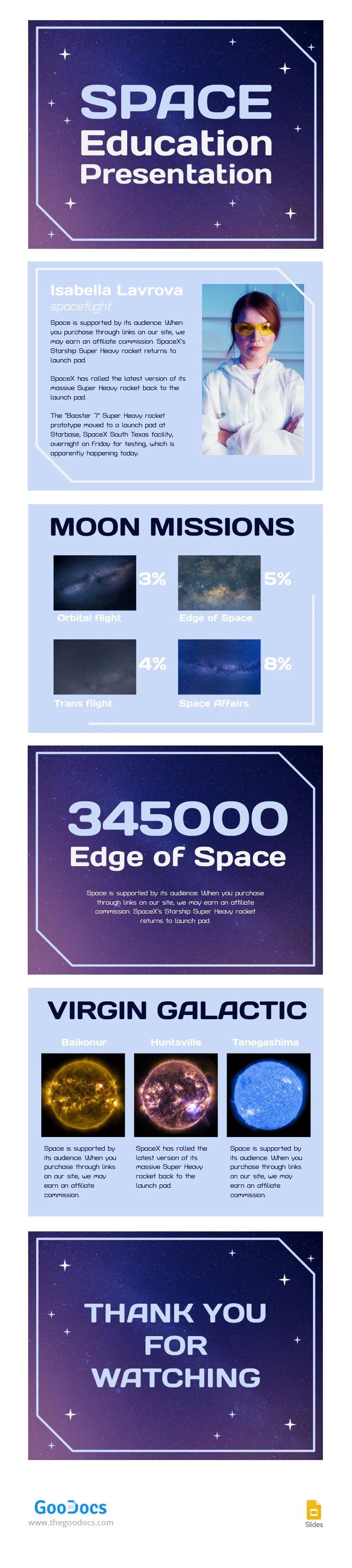 Space Education Presentation - free Google Docs Template - 10064424