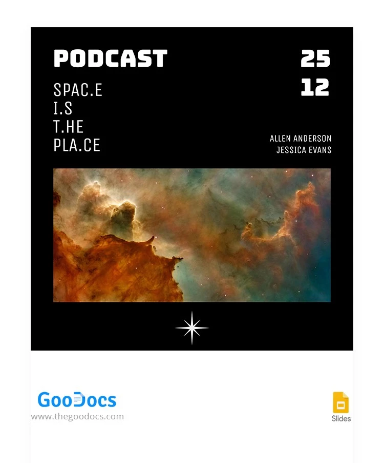 Post Instagram du podcast sur l'espace. - free Google Docs Template - 10063005