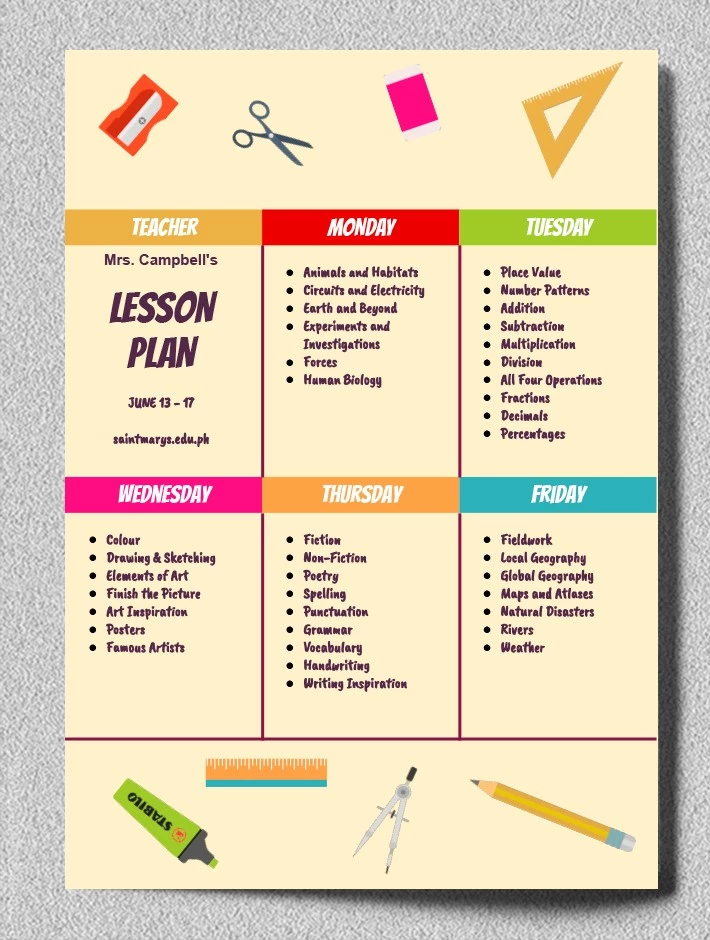 Special Lesson Plan - free Google Docs Template - 10061907