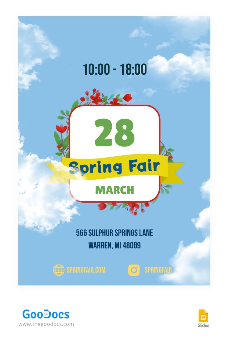 Spring Fair Flyer - free Google Docs Template - 10063778