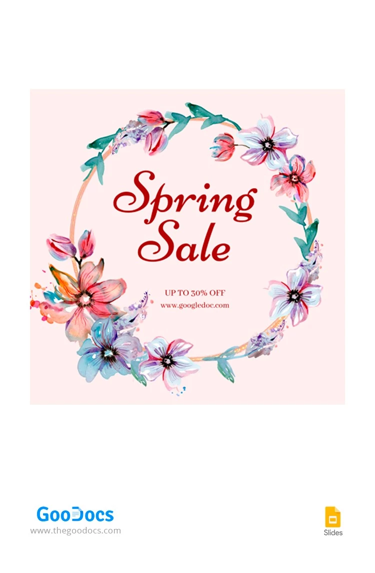 Spring Sale Post Facebook - free Google Docs Template - 10063557