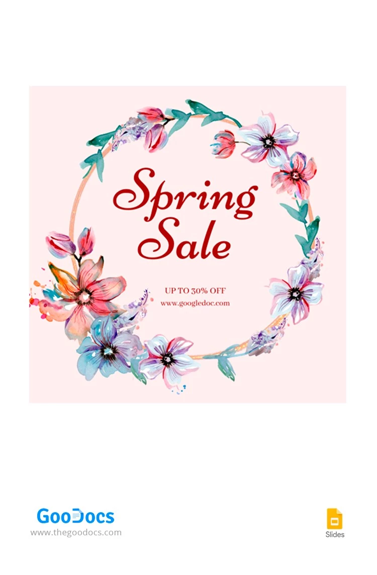 Venda de Primavera no Instagram - free Google Docs Template - 10063521