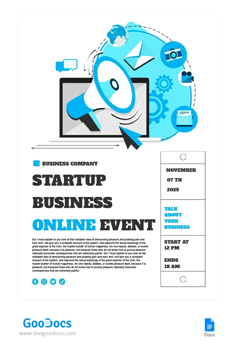 Startup Business Poster - free Google Docs Template - 10064879