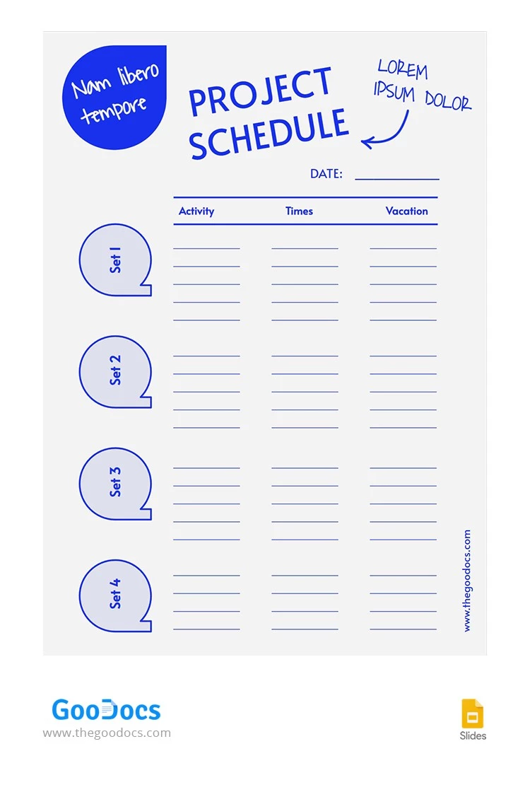 Step by Step Project Schedule - free Google Docs Template - 10066090
