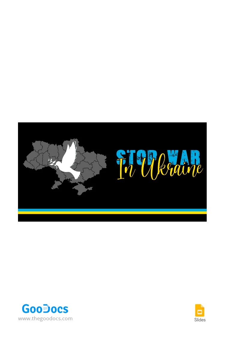 Stoppen Sie den Krieg in der Ukraine Event-Cover - free Google Docs Template - 10063626