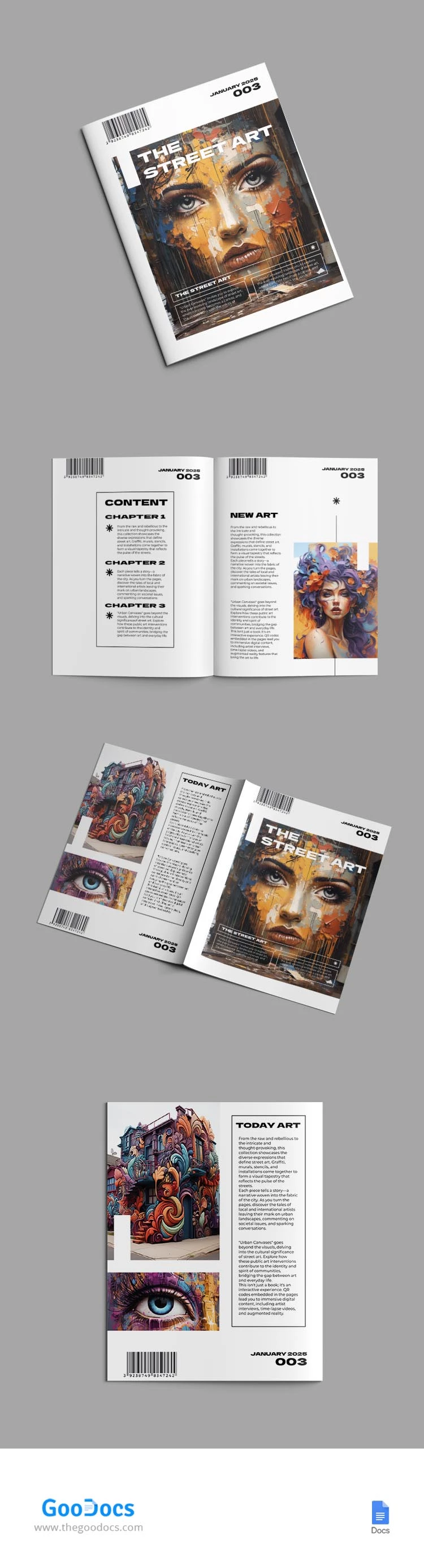 Livro de Arte de Rua - free Google Docs Template - 10067470