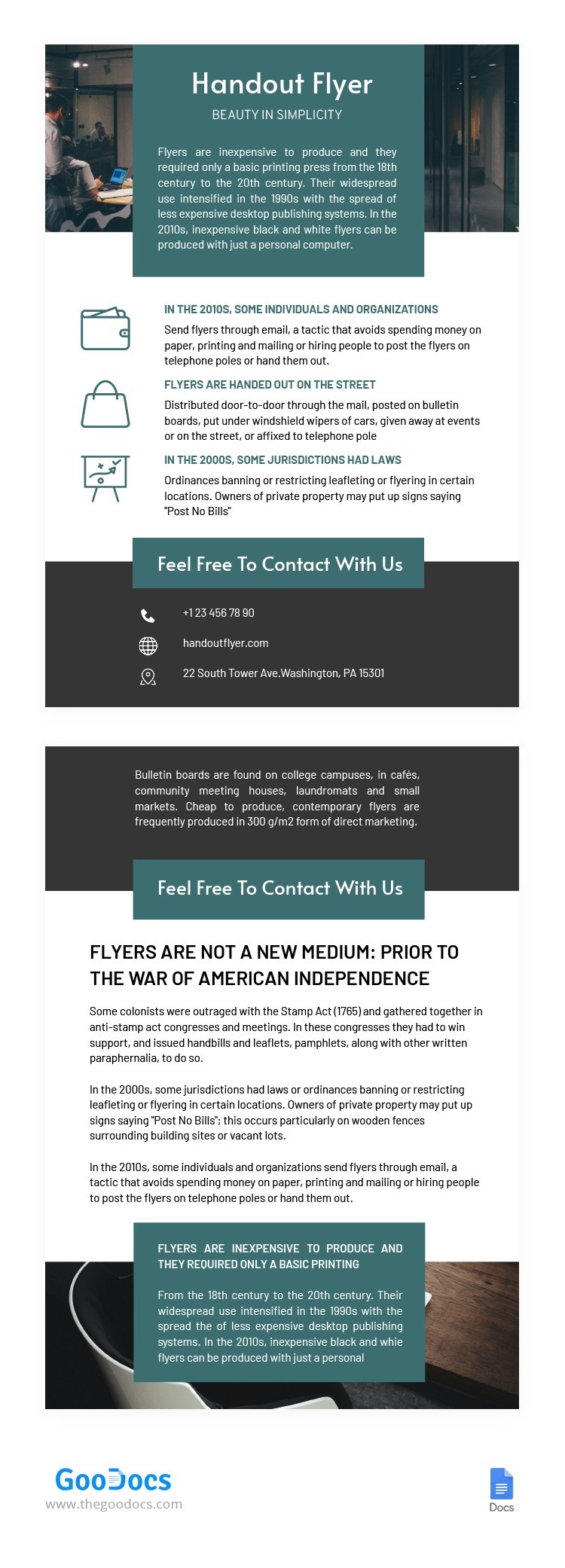 Free Strict Corporate Handout Flyer Template In Google Docs