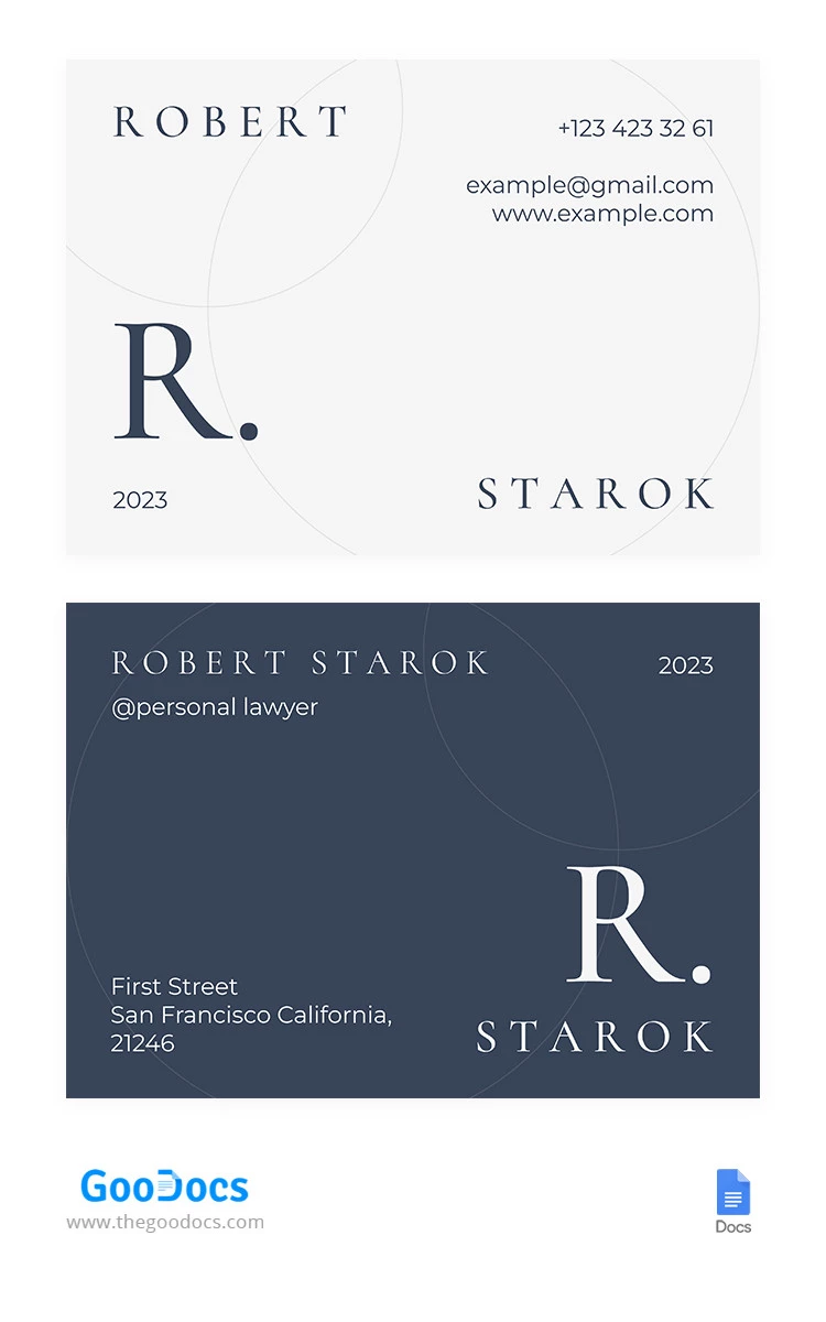 Strong Lawyer Business Card - free Google Docs Template - 10066258