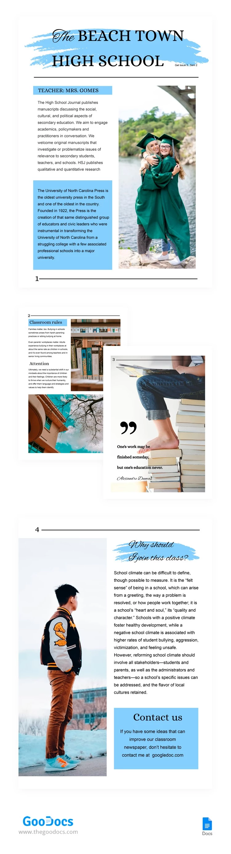 Fantastico giornale studentesco - free Google Docs Template - 10062208