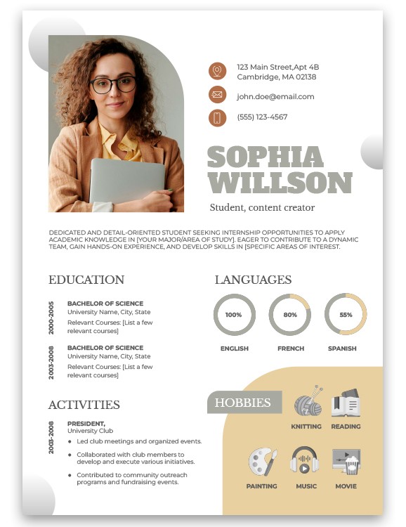 Free Student Resume Template in Google Docs and Microsoft Word ...