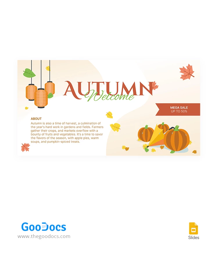 Stylish Autumn Facebook Cover - free Google Docs Template - 10067479