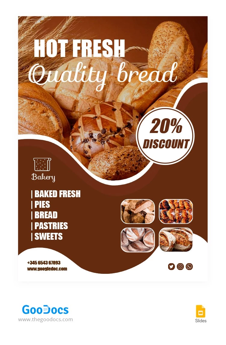 Stylish Bakery Flyer - free Google Docs Template - 10063590