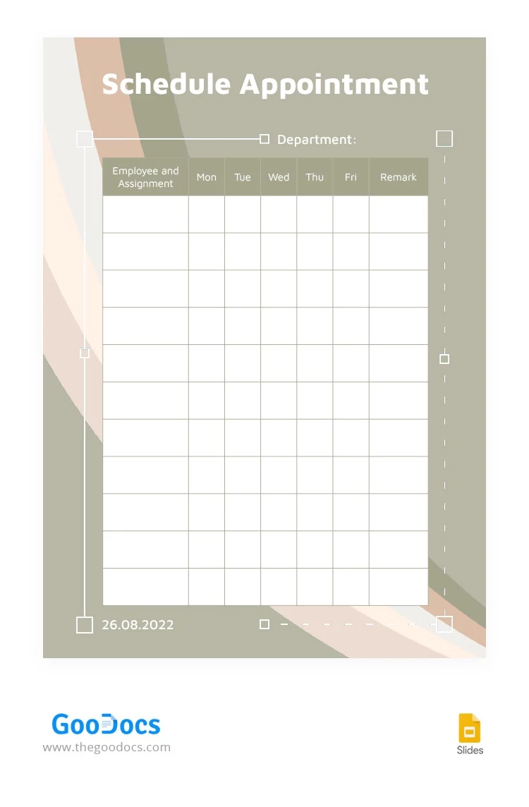 Stylish Schedule Appointment - free Google Docs Template - 10064495
