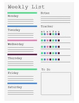 Free Stylish Weekly List Template in Google Slides and Microsoft ...
