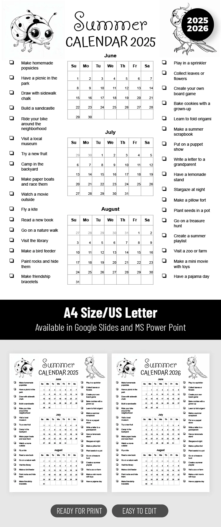Summer Calendar Template - free Google Docs Template - 10071186 Summer Calendar Template - free Google Docs Template - 10071186