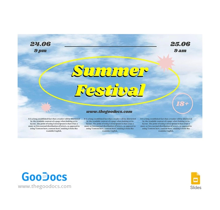 Sommerfest YouTube-Vorschaubild - free Google Docs Template - 10064126