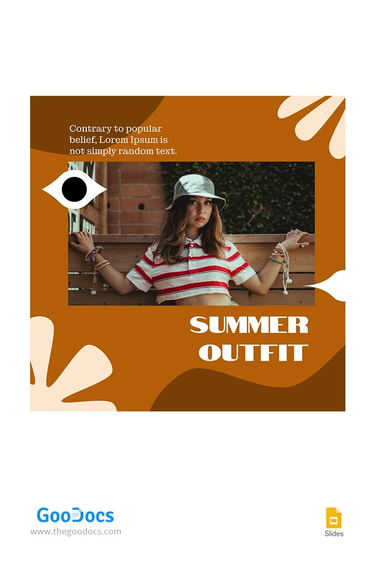 Publication Instagram de tenue estivale - free Google Docs Template - 10065212