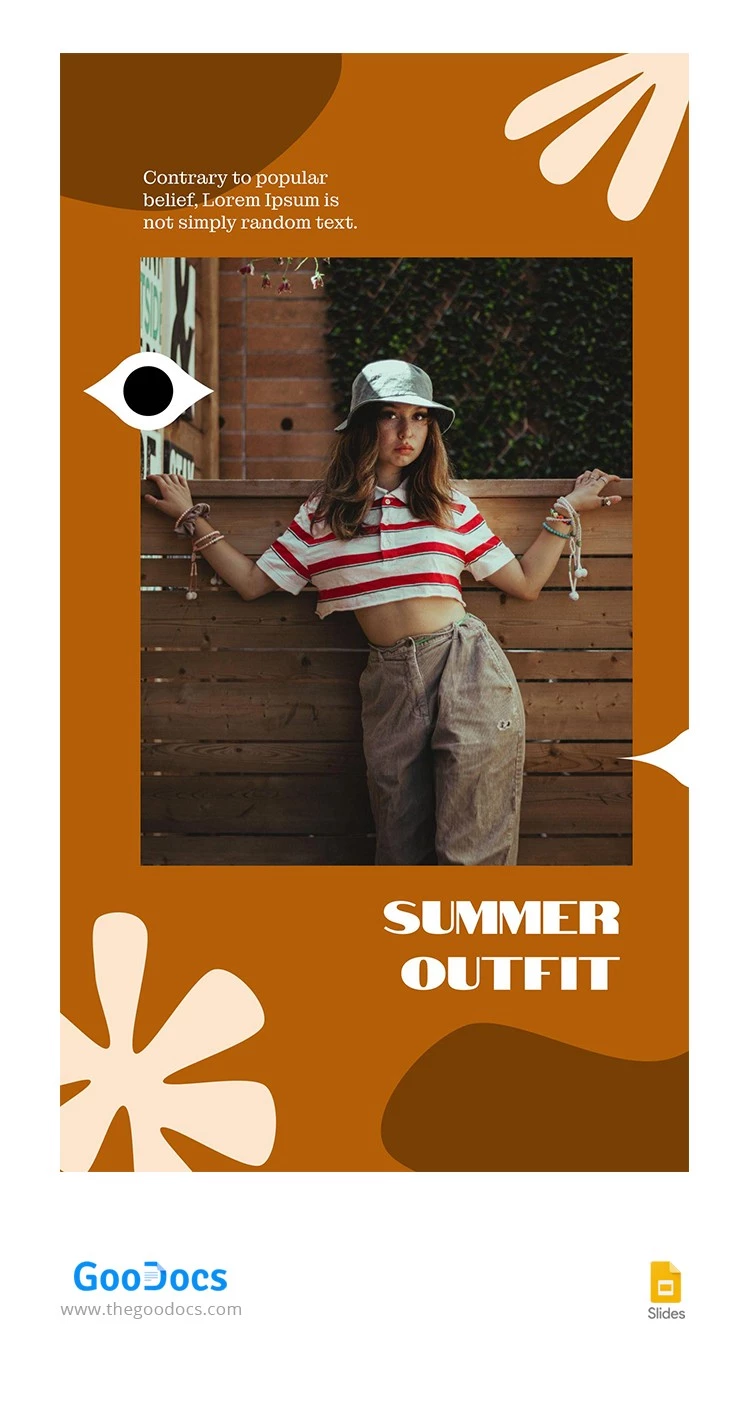 História do Instagram do traje de verão - free Google Docs Template - 10065213